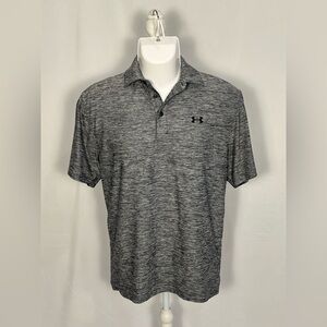 Under Armour Heathered Charcoal Performance Polo